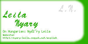 leila nyary business card